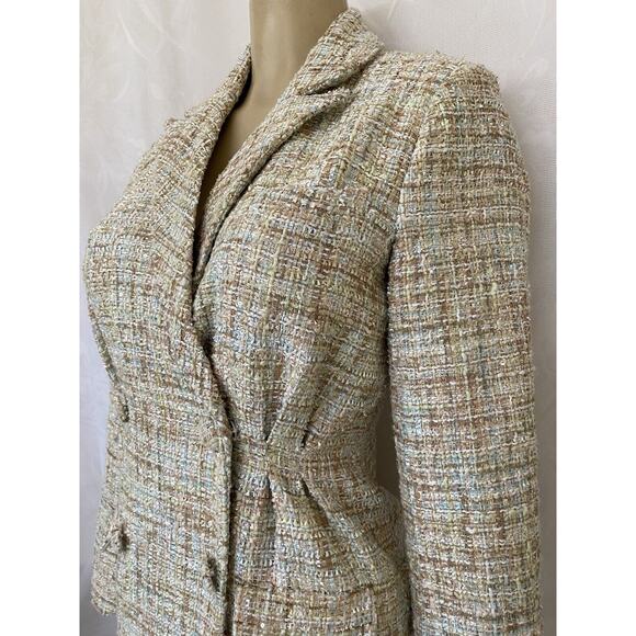 NWOT Jason Wu Jacket Coat Boucle Tweed Cream Double Breast Blazer Sequin… - Picture 4 of 10